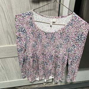 Cato Multicolor Floral Long Sleeve Top